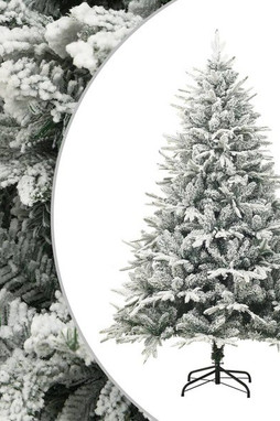 vidaXL 328496 - Sapin de Noël artificiel à flocons de neige 240 cm PVC/PE