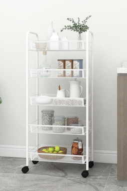 vidaXL 336329 - Chariot de cuisine à 5 niveaux 46x26x105 cm Fer
