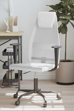 vidaXL 353025 - Chaise de bureau réglable en hauteur blanc