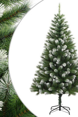 vidaXL 356743 - Sapin de Noël artificiel à charnières avec neige floquée 180 cm