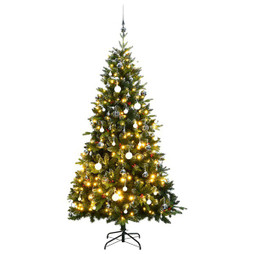 vidaXL 3210310 - Sapin de Noël artificiel articulé 150 LED et boules 150 cm