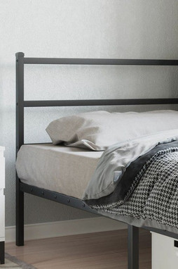 vidaXL 355394 - Tête de lit métal noir 100 cm