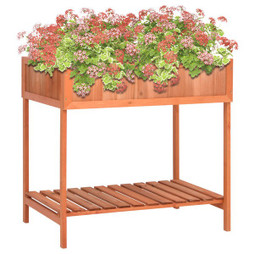 vidaXL 170882 - Jardinière à herbes 80x60x80 cm Bois de sapin massif