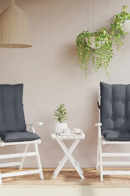vidaXL 377602 - Coussins de chaise à dossier haut lot de 2 anthracite