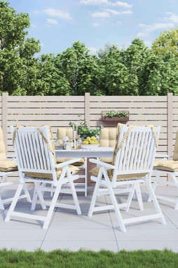vidaXL 377682 - Coussins de chaise à dossier bas lot de 6 beige tissu oxford