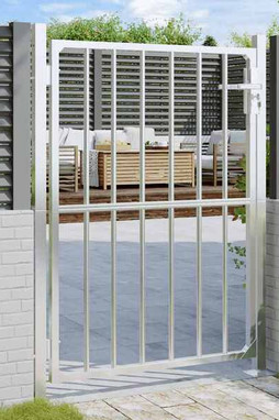 vidaXL 376470 - Portail de jardin 100x125 cm acier inoxydable