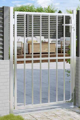 vidaXL 376470 - Portail de jardin 100x125 cm acier inoxydable