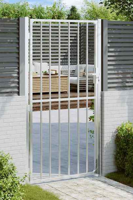 vidaXL 376472 - Portail de jardin 100x180 cm acier inoxydable