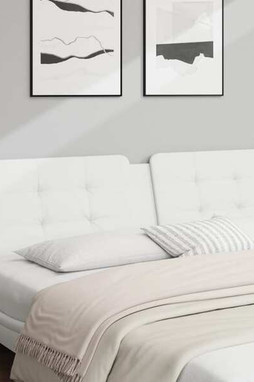 vidaXL 374894 - Coussin de tête de lit blanc 193 cm similicuir