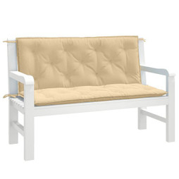 vidaXL 4002600 - Coussins de banc de jardin lot de 2 beige mélangé tissu