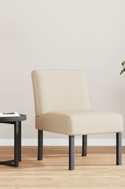 vidaXL 352456 - Fauteuil sans accoudoirs crème tissu