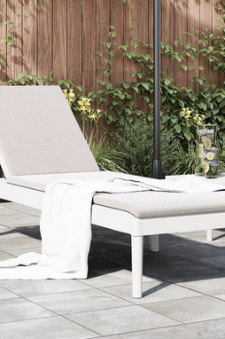 vidaXL 364215 - Chaise longue blanc 186x60x29 cm PP