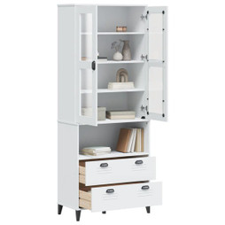 vidaXL 3207141 - Buffet VIKEN blanc 80x40x200 cm bois massif de pin