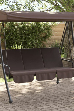 vidaXL 4008897 - Balancelle de jardin avec auvent réglable marron café acier