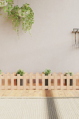 vidaXL 832502 - Lit surélevé de jardin design de clôture 200x30x30cm pin massif