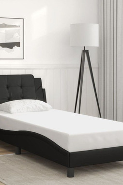 vidaXL 3208212 - Cadre de lit sans matelas noir 100x190 cm similicuir