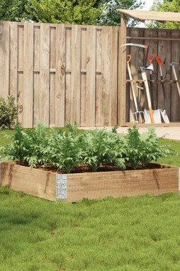 vidaXL 3295395 - Jardinière 100x100 cm bois de pin massif