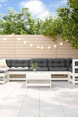 vidaXL 3186271 - Salon de jardin 8 pcs Bois de pin massif
