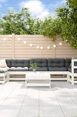 vidaXL 3186292 - Salon de jardin 8 pcs Bois de pin massif