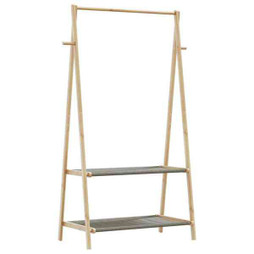 vidaXL 4008910 - Porte-vêtement avec étagères 96x45,5x150,5 cm bambou