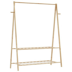 vidaXL 4008912 - Porte-vêtement avec étagères 132x45,5x150,5 cm bambou