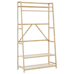 vidaXL 4008925 - Porte-vêtement avec étagères 110x40x180 cm bambou