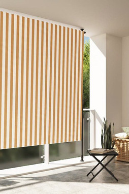 vidaXL 368771 - Outdoor Roller Blind and White 200x270 cm Fabric&Steel