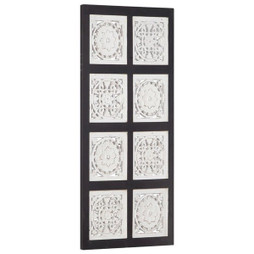 vidaXL 321658 - Panneau mural sculpté à la main MDF 40x80x1,5 cm et blanc