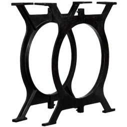 vidaXL 245426 - Pied de table de salle à manger 2 pcs Cadre en O Fonte