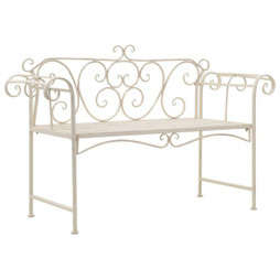 vidaXL 45430 - Banc de jardin 132 cm Métal Antique
