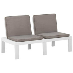 vidaXL 315848 - Banc de salon de jardin avec coussin Plastique