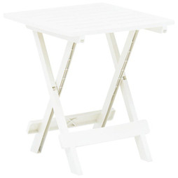 vidaXL 48808 - Table pliable de jardin blanc 45x43x50 cm plastique