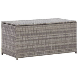 vidaXL 46473 - Boîte de rangement de jardin résine tressée 100x50x50 cm gris