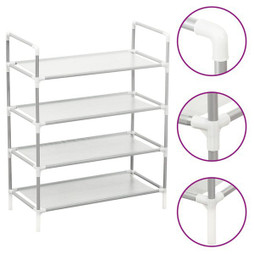 vidaXL 330042 - Étagère à chaussures 4 étagères Métal et tissu intissé é