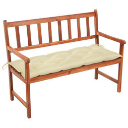 vidaXL 3063785 - Banc de jardin avec coussin 120 cm Bois dacacia massif