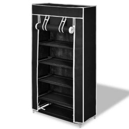 vidaXL 240503 - Armoire à chaussures avec housse 58 x 28 x 106 cm Tissu