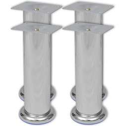 vidaXL 242159 - 4 pcs Pieds ronds de canapé Chrome 180 mm