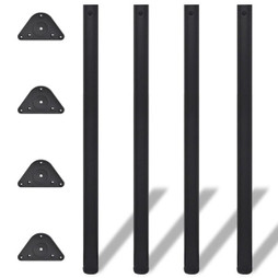 vidaXL 242150 - 4 pieds de table réglables en hauteur 1100 mm