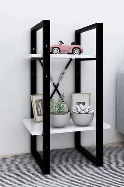 vidaXL 806407 - Bibliothèque à 2 niveaux blanc 40x30x70 cm bois dingénierie