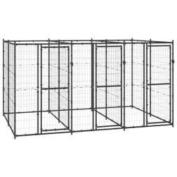 vidaXL 3082261 - Chenil extérieur Acier 7,26 m²