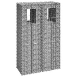 vidaXL 151263 - Poteaux à panier de gabion 2 pcs 40x40x140 cm Fer