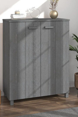 vidaXL 340518 - Armoire à chaussures HAMAR foncé 85x40x108 cm Pin massif