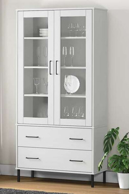 vidaXL 350993 - Bibliothèque avec pieds en métal 85x35x172,5 cm Bois OSLO