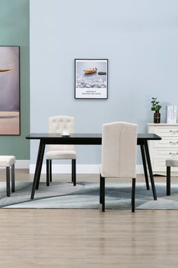 vidaXL 249246 - Chaises à manger lot de 4 crème tissu