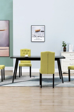 vidaXL 249252 - Chaises à manger lot de 4 vert tissu