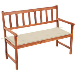 vidaXL 3063770 - Banc de jardin avec coussin 120 cm Bois dacacia massif