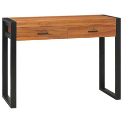 vidaXL 325268 - Bureau avec 2 tiroirs 100x40x75 cm Bois de teck