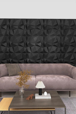 vidaXL 340587 - Panneaux muraux 3D 12 pcs 50x50 cm noir diamant 3 m²
