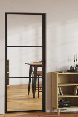 vidaXL 151199 - Porte intérieure Verre ESG et aluminium 83x201,5 cm