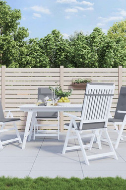 vidaXL 361878 - Coussins de chaise à dossier haut lot de 4 gris tissu oxford